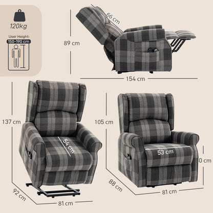 Power Lift Recliner Chair with Vibration Massage and Heat, Grey