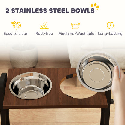 Raised Dog Bowls with 4 Heights Adjustable and 3 Adjustable Angles