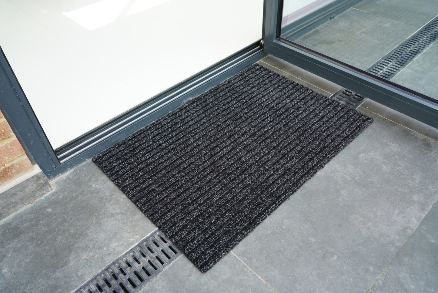 Trapper Non Slip Coir Style Heavy Duty Rubber Back Door Mats