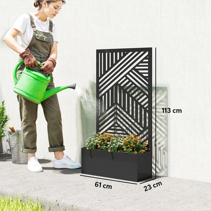 Metal Garden Bed for Garden with Trellis, Raised Garden Bed