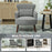 Armchair with Padded Seat and Backrest for Living Room, Light Grey