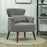 Armchair with Padded Seat and Backrest for Living Room, Light Grey