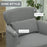 Armchair with Padded Seat and Backrest for Living Room, Light Grey