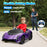 12V Lamborghini Autentica Licensed Ride on Car with Butterfly Doors, Battery Powered Kids Electric Car with Remote Control, 4 Suspension Wheels, Soft Start, LED Lights, Music, Horn, Purple