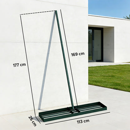 113 x 26 cm Lawn Levelling Rake with 169 cm Handle