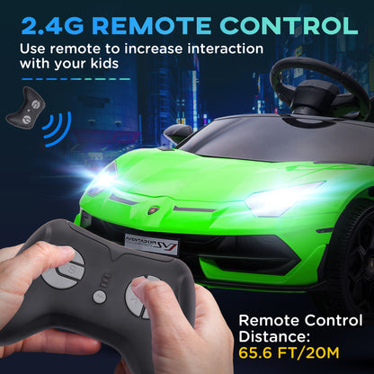 Lamborghini Aventador Licensed 12V Kids Electric Ride On Car - Green