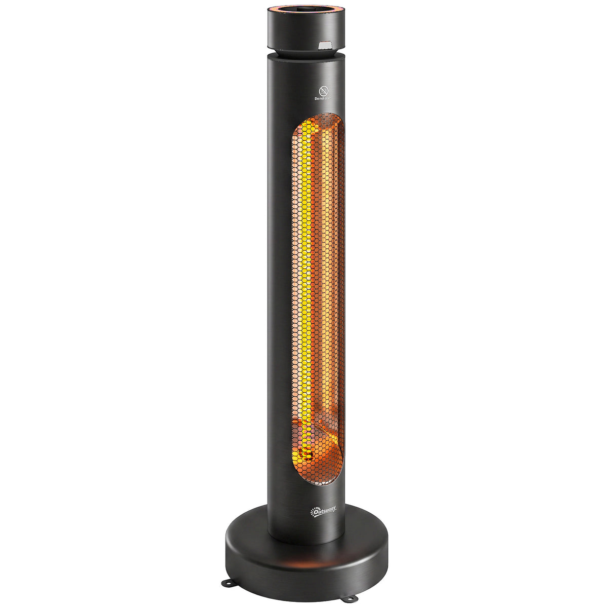 2000 W Electric Infrared Patio Heater with Oscillation, Black