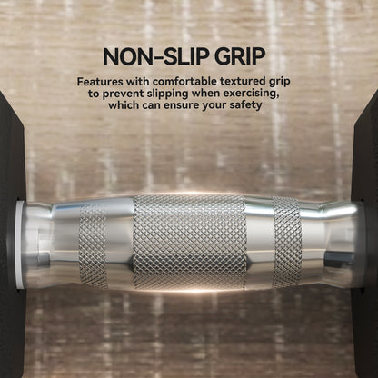 25KG Rubber Hex Dumbbell Portable Hand Weights for Home Gym