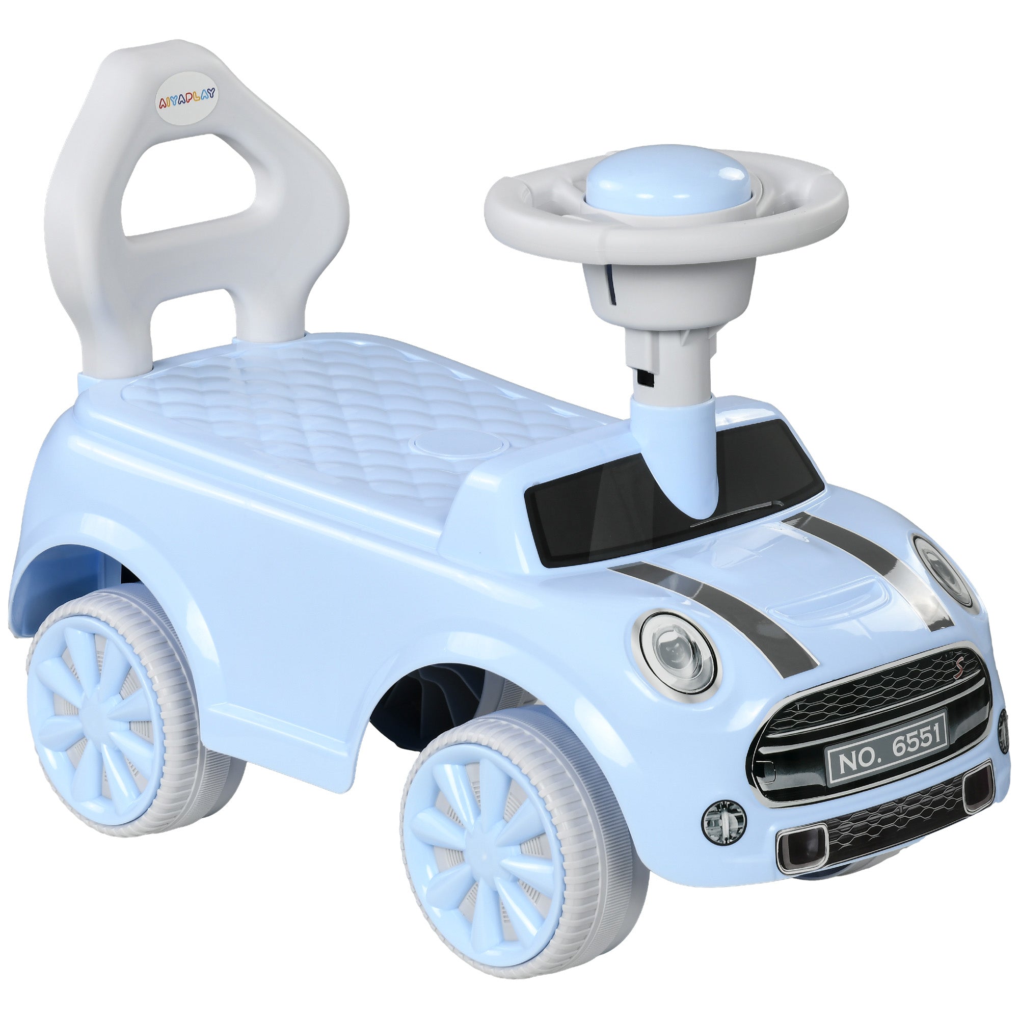 Mjpk Ride On Car Foot To Floor Sliding Car w/ Air Horn - Light Blue ...