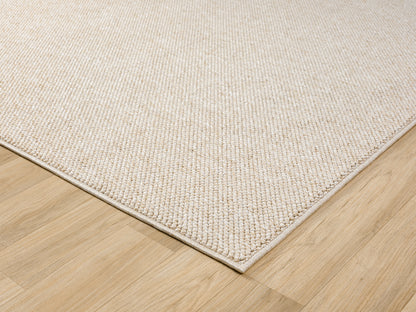 Avior Washable Plain Living Room Area Rug - Loop Pile Pebble Design