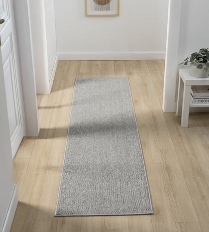 Avior Washable Plain Living Room Area Rug - Loop Pile Pebble Design