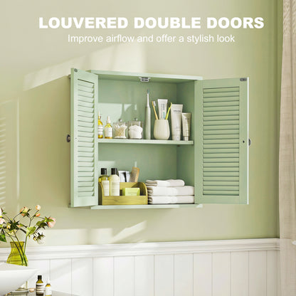 Bathroom Cabinet with Adjustable Shelf, Light Green