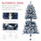 5 Foot Artificial Blue Snow Flocked Christmas Tree with Hinged Branches