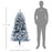 5 Foot Artificial Blue Snow Flocked Christmas Tree with Hinged Branches