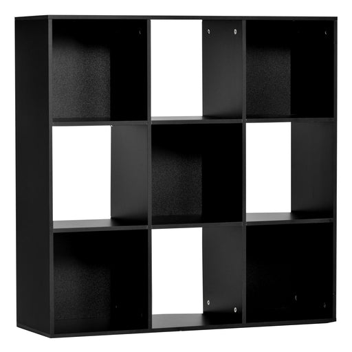 3-tier 9 Cubes Storage Unit Particle Board Cabinet Bookcase Organiser Home Office Shelves Black