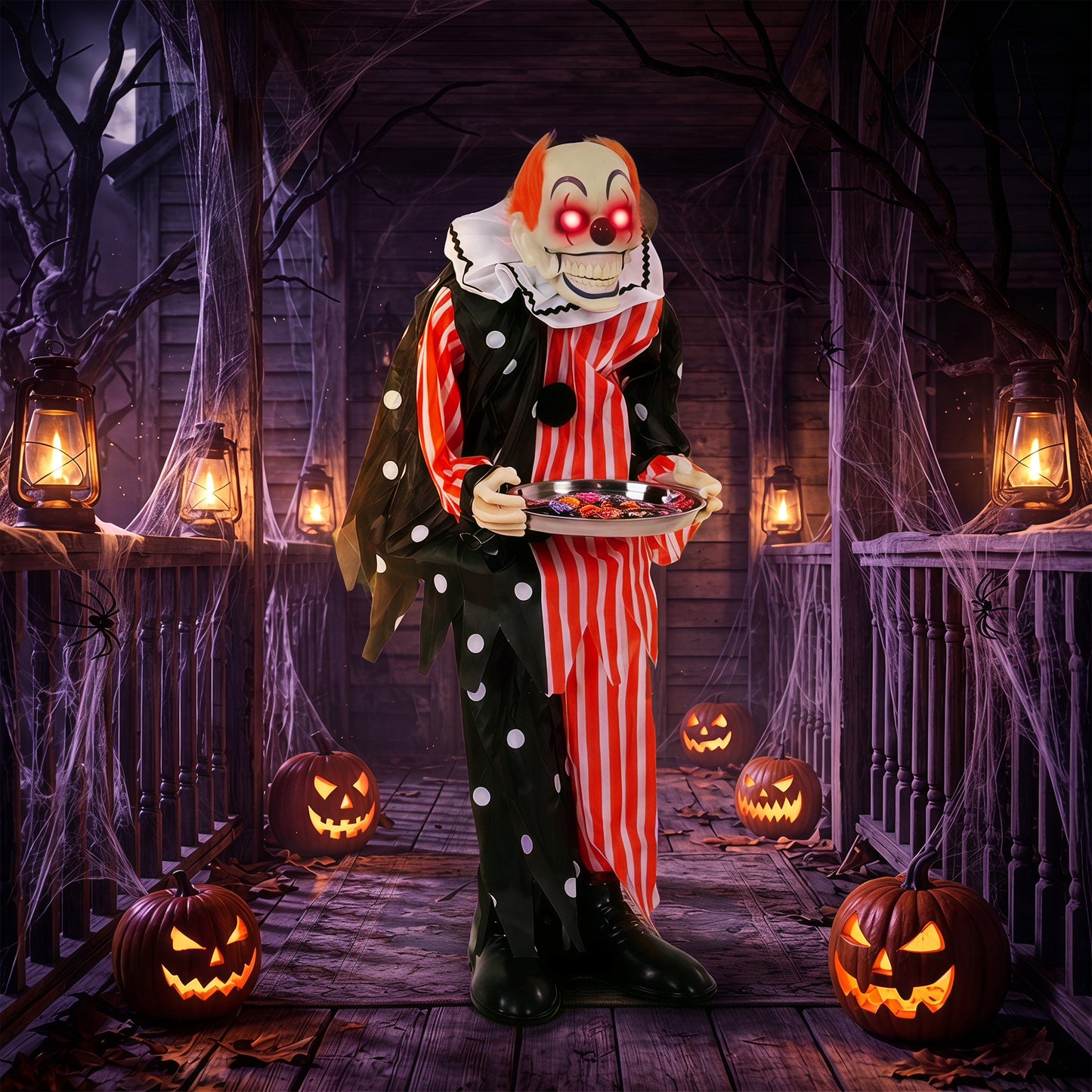 Animated Clown Halloween Decorations Outdoor Indoor