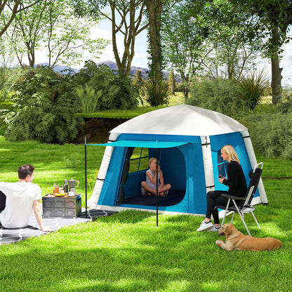 Inflatable Camping Tent, 2 Man Tent, Light Blue