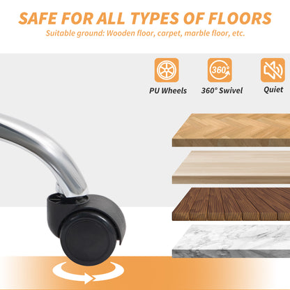 Office Chair with Adjustable Lumbar Support, Computer Chair, Grey