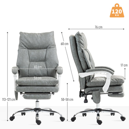 Office Chair with Adjustable Lumbar Support, Computer Chair, Grey
