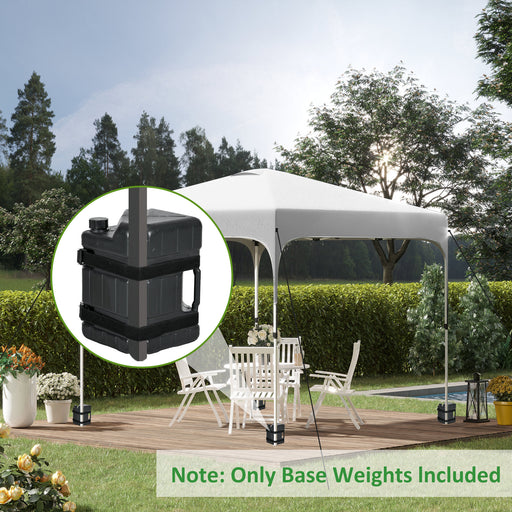 HDPE Gazebo Weights Set of 4, Water or Sand Filled Weights for Gazebo Legs, with Built-in Handles and Secure Straps