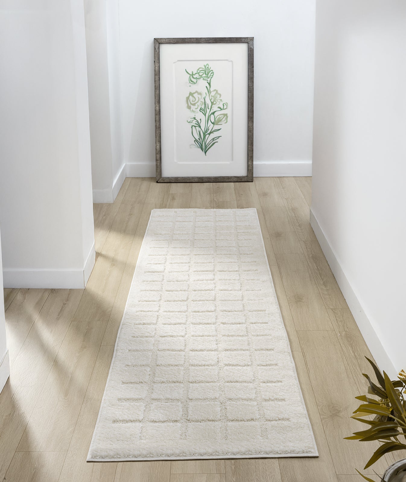 Aya Living Room Area Rugs - Embossed Cubed Design