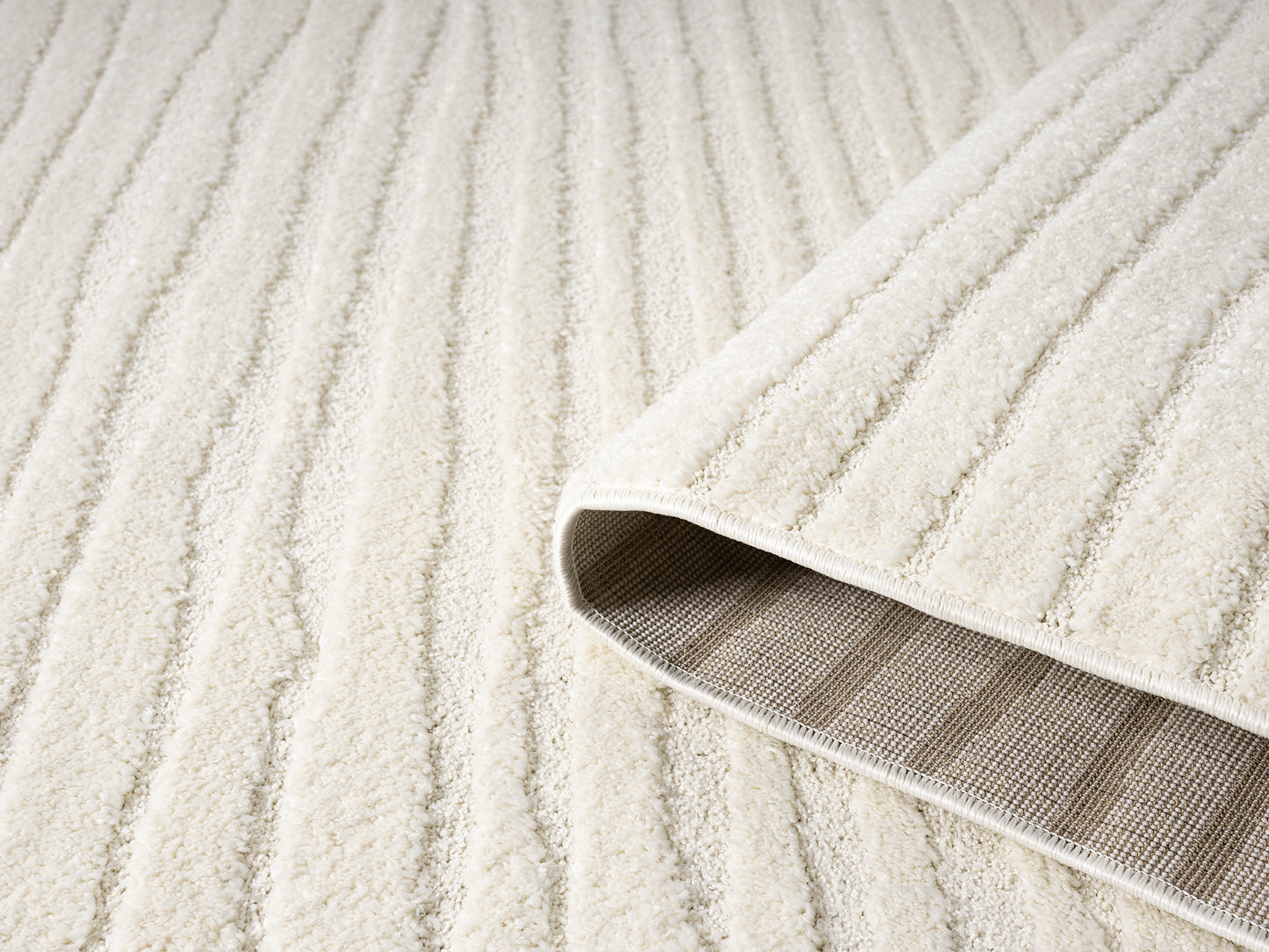 Aya Living Room Area Rugs - Embossed Lines Pattern