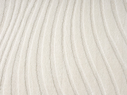 Aya Living Room Area Rugs - Embossed Waves Design