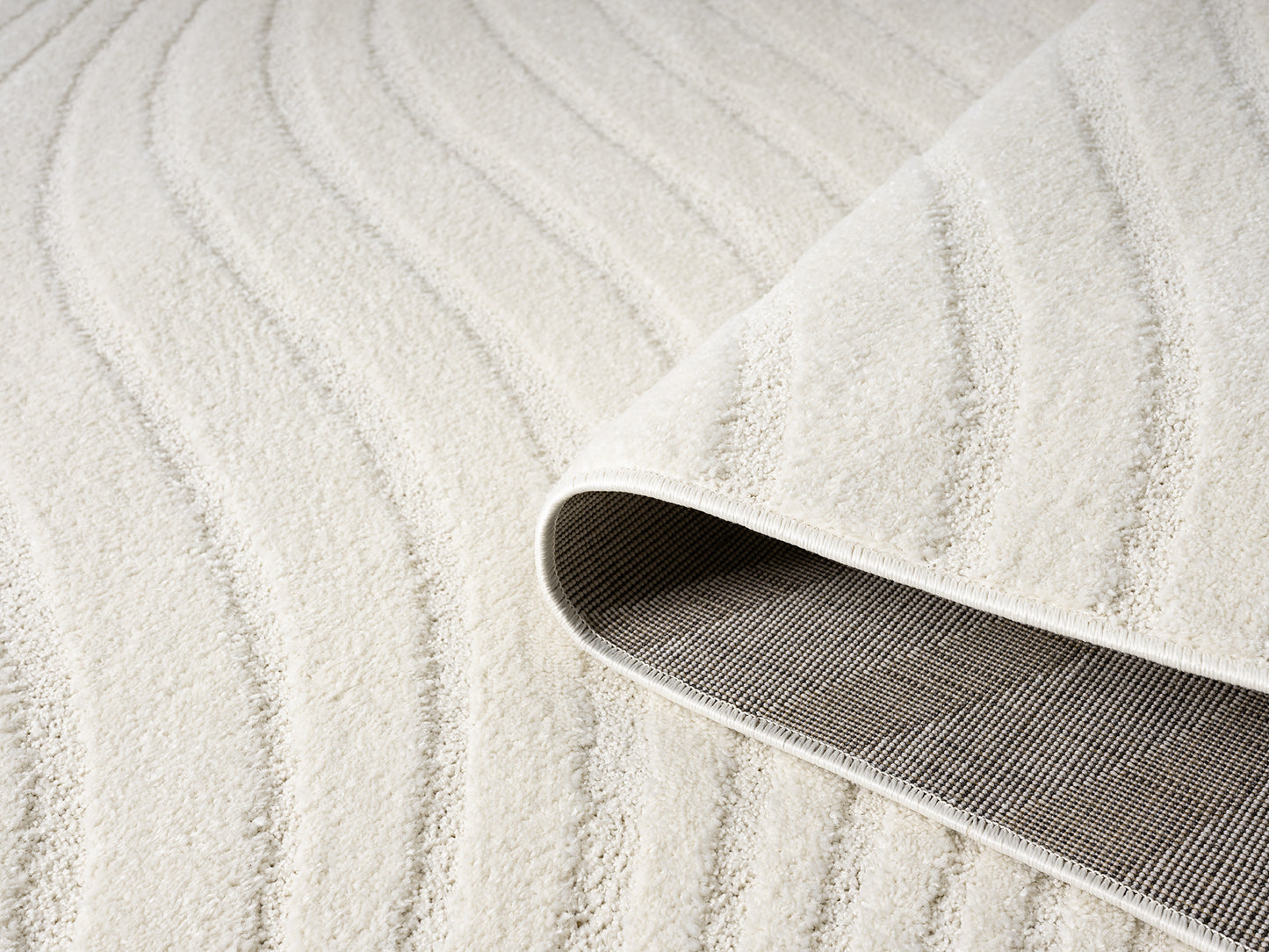 Aya Living Room Area Rugs - Embossed Waves Design