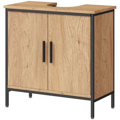 Under Sink Cabinet with Doors for Basin without or with Pedestal Oak