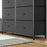 Bedroom Chest of Drawers, 10 Drawer Dresser with Foldable Fabric Drawers and Steel Frame, Black