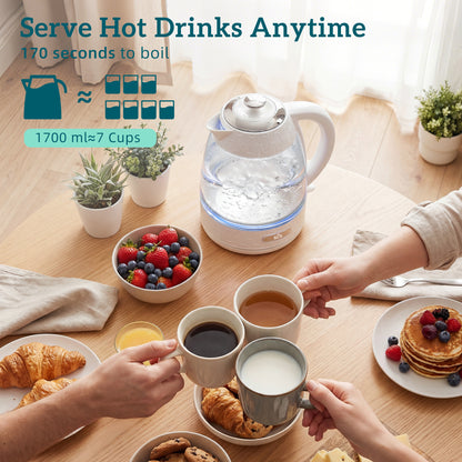Kettle and Toaster Set with Strix Thermostat, Crumb Tray, Cream