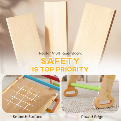 9 in 1 Climbing Frame with Ramp, Slide, Arch, Ladder, Blackboard