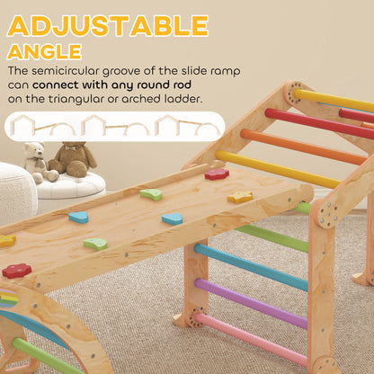 9 in 1 Climbing Frame with Ramp, Slide, Arch, Ladder, Blackboard