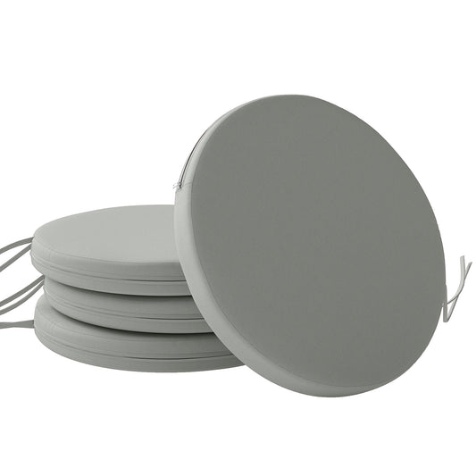 Bistro Chair Cushions, Chair Pads Set of 4, Light Grey