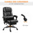 6-Point PU Leather Massage Racing Chair Electric Padded Recliner Chair Height Angle Adjustable 5 Wheels w/ Remote Footrest Home Office Black