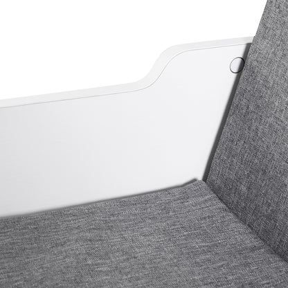 HOMCOM Bookcase Storage Shelf with Cushioned Reading Seat, Cube Bookshelf Organizer for Bedroom Living Room, White