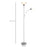 Modern Floor Reading Lamp 2 Adjustable Heads Steel Base Living Room Bedroom Office, 179.5cm