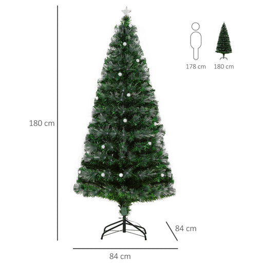 6ft White Light Artificial Christmas Tree w/ 230 LEDs Star Topper Tri-Base Full Bodied Seasonal Decoration Pre-Lit Home