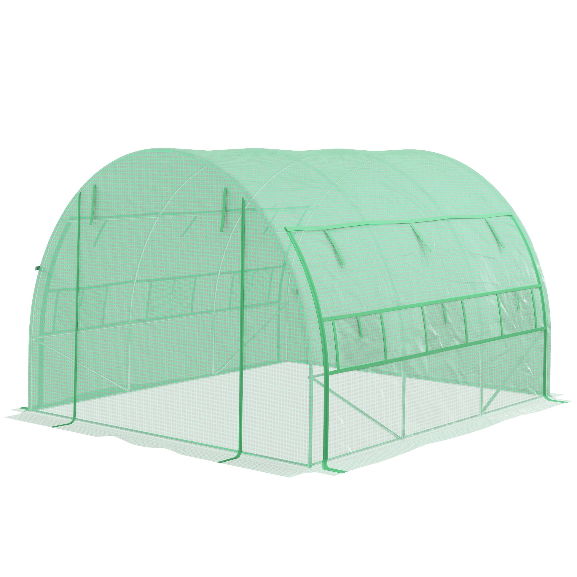 greenhouse tent Polytunnel Greenhouse Walk-in Grow House Tent with Roll-up Sidewalls, – QuidsIn Superstore