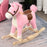 Kids Ride On Plush Rocking Horse w/ Sound Pink