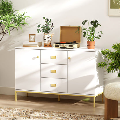 Modern Sideboard, Storage Cabinet, Accent Cupboard White