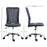 Computer Desk Chair, Mesh Office Chair with Adjustable Height and Swivel Wheels, Armless Study Chair, Grey