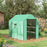 Walk-in Greenhouse w/ 3 Tier Shelves, Green House Garden Grow House w/ PE Cover, Roll-up Door, Mesh Windows, 140 x 213 x 190cm, Green