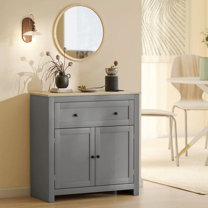 Sideboard Storage Cabinet with Adjustable Shelf, Drawer, Grey
