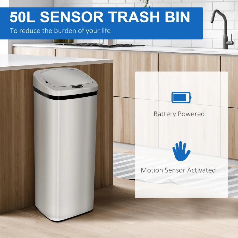 50L Infrared Touchless Automatic Motion Sensor Dustbin