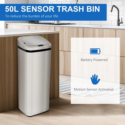50L Infrared Touchless Automatic Motion Sensor Dustbin