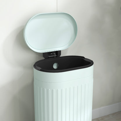 30L Pedal Bin, Metal Kitchen Bin with Soft-close Lid, Light Green