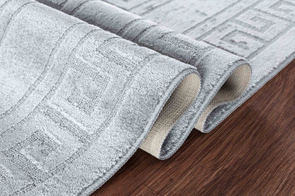 Ivy Anti-Slip Greek Key Design Doormat – Machine Washable for Easy Care - 5 Colours Available