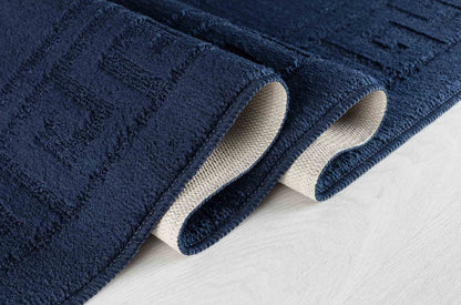 Ivy Anti-Slip Greek Key Design Doormat – Machine Washable for Easy Care - 5 Colours Available