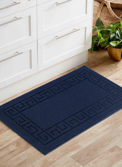 Ivy Anti-Slip Greek Key Design Doormat – Machine Washable for Easy Care - 5 Colours Available